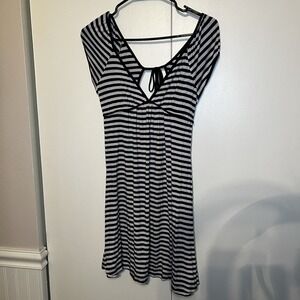 Y2K Joyce Leslie Striped Mini Dress Womens Medium Empire Indie Sleaze 2000s USA